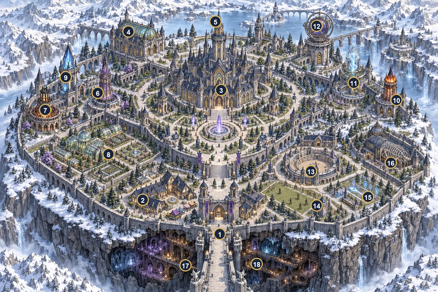 Nummerierter Lageplan von Flockward
